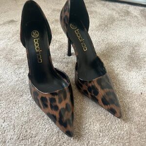 Boohoo Leopard Print Stiletto Heels